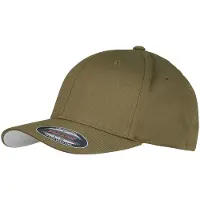 Flexfit Cap - Wooly Combed - olijf - Maat L-XL