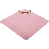 Pippi badcape 83 x 83 cm roze