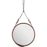 Gubi Adnet Circular Wandspiegel Tan Leather | Ø45 cm