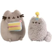 Gund Pusheen en Stormy Verjaardagsset Pluche Verzamelbaar Knuffeldier