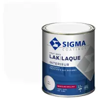Sigma lak interieur 9016 verkeerswit hoogglans 750 ml