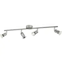 Philips myLiving Inbouwspot/wandspot Limbali, 4 stuks, Spots voor railsysteem, GU10, 4 lampen, LED, 220-240 V, Nikkel