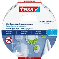 TESA Montageband Powerbond - Waterdicht - Transparant - 5m X 19mm