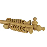 DecoMode - Gordijnroede - Diam. 28mm 120cm - Wand - Eiken