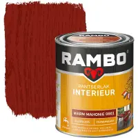 Rambo pantserlak interieur transparant zijdeglans warm mahonie 750 ml