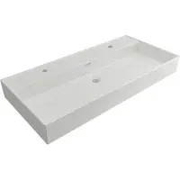 Plieger Wastafel Kansas Wit 2 kraangaten 100x45x12 cm
