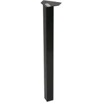 Duraline Meubelpoot Vierkant Staal 5x5x72cm Zwart