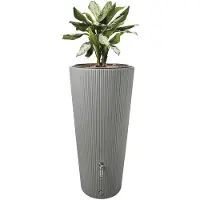 Martens Regenton met Plantenbak Grijs Kunststof 220 Liter
