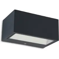 Lutec buitenlamp Gemini antraciet 2-lichts klein