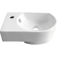 Van Marcke GO Fontein vm go flexy links 41x27x14.2 cm porselein glans wit met overloop