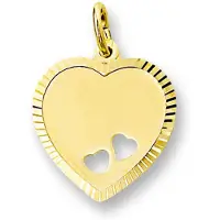 Trendjuwelier huiscollectie 4006170 Gouden graveerplaat hartvormig