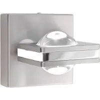Q-SMART-HOME Stuurbare LED wandlamp Fisheye, afstandsbediening dimbaar, alu / grijs / zink, Woon-/ Eetkamer, metaal, Modern, Slimme plafondlamp