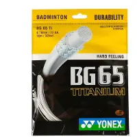 Yonex Unisex - BG65 Ti Badmintonsnarenset voor volwassenen, 10 m witte tennissnaar, ??n maat