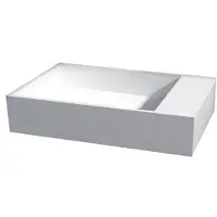 Best design Arty Rechts Fontein Just Solid 36x18x10cm Mat Wit - Solid Surface - 8718274539585 - Rechthoekig - Wastafels, Fonteinen