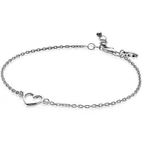 Zinzi zilveren armband met open hartje ZIA1420