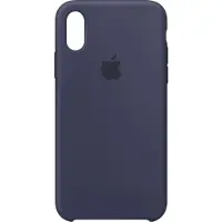 Apple iPhone Xs Silicone Back Cover Middernachtblauw