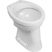 Saqu Ecoline Closet staand vlakspoel verhoogd afvoer horizontaal 45,5 cm wit