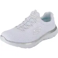 SKECHERS Slip-on 'Summits' zilvergrijs / wit