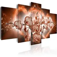 Karo-art Schilderij - Liefdes Orchidee