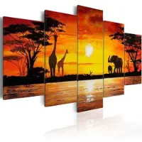 Karo-art Schilderij - Hot Safari, Afrika