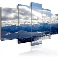 Karo-art canvas Schilderij In de wolken, blauw/wit, 5luik, 2 maten