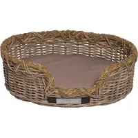 Happy-House Mand Riet Ovaal Met Touw Naturel - Hondenmand