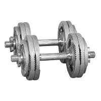Gorilla Sports Dumbellset 30 kg Gripper Gietijzer