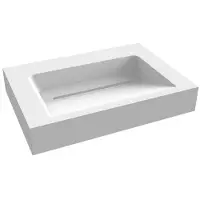 Best design Wastafel Indoor Just-Solid 60x46x13 cm Mat Wit (zonder kraangat)