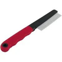Ferplast Vachtkam Kort/Lang - Hondenvachtkam - 20.2x1.6x4.2 cm Rood Zwart