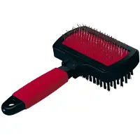 Ferplast Borstel Dubbel Perlon - Hondenvachtborstel - 17x10.5x5 cm Rood Zwart
