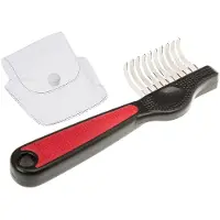 Ferplast Klittenkam Recht Model - Hondenvachtkam - 16.3x5.2x2.4 cm Rood Zwart