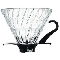Hario V60-02 glazen druppelaar zwart VDG-02B