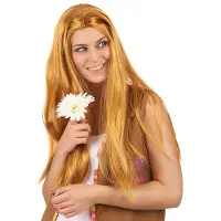 Vegaoo Lange hippie pruik voor vrouwen