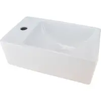 Wiesbaden Rhea XXS fontein 30.5x18x11c1 kraangat links wit OUTLET