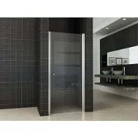 Wiesbaden Between Reno nisdeur 90x202cm met 8mm veiligheidsglas antikalkbehandeling aluminium