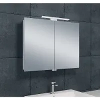 Mueller Basic aluminium spiegelkast 90 met LED verlichting