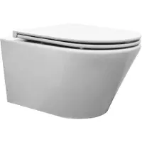 Mueller Afesta toiletpot met spoelrand en vlakke softclose zitting 52cm
