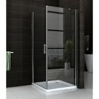 Wiesbaden Douchecabine met swingdeur 100x100 cm 8 mm nano coating