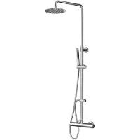 Wiesbaden 304 thermostatische regendoucheset opbouw geborsteld RVS
