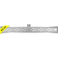 Wiesbaden RVS Douchegoot | Standaard | Flens met uitneembaar sifon | 80x7cm en 6,7cm diep