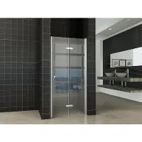 Wiesbaden Fold vouwbare nisdeur 90x202 rechts 8mm glas met NANO coating
