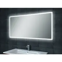 Wiesbaden Quatro spiegel 100x60x3.5cm 5mm 12volt LED met lichtschakelaar en spatwaterdicht aluminium