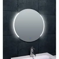 Wiesbaden Round spiegel 60cm met spiegelverwarming dimbare LEDverlichting IP44 aluminium
