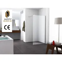 Wiesbaden safety glass 2.0 inloopdouche + muurprofiel 900x2000 10 mm nano glas