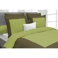 Heckett & Lane Dekbedovertrek Heckett & Lane Lina Green Oasis Burnt Olive Percal