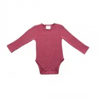 Jollein Rompertje Jollein Lange Mouw Rib Maroon Red-Maat 74 / 80