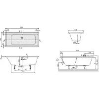 Villeroy & Boch Subway Bad 190x90 cm met Whirlpoolsysteem