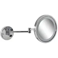 Geesa Mirror scheerspiegel met verlichting 2 armig 21.5cm 3x vergrotend chroom