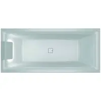 Riho Still Square Ligbad met LED en hoofdsteun links 170x75 cm Wit