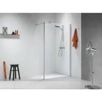 Get Wet by Sealskin Impact Inloopdouche type A1 met vast zijdeel 90x195cm Chroom-zilver hoogglans/Helder glas